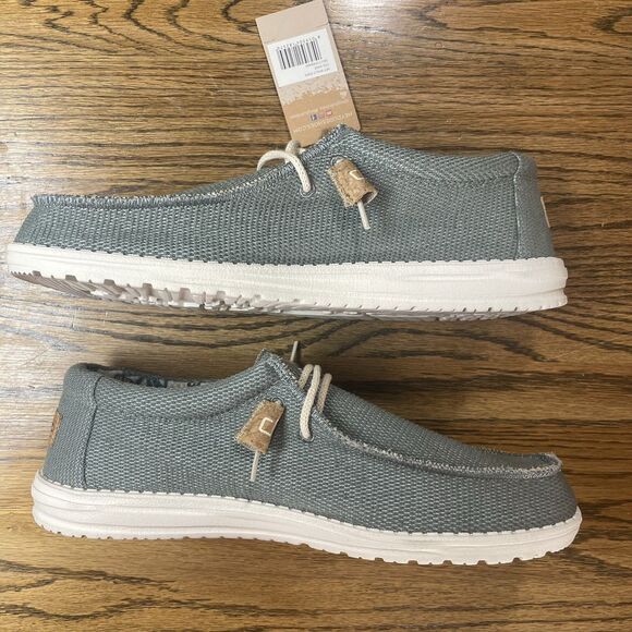 Hey Dude Wally Eden Sage Mens Shoes Green White Size 12 NEW - Picture 3 of 7